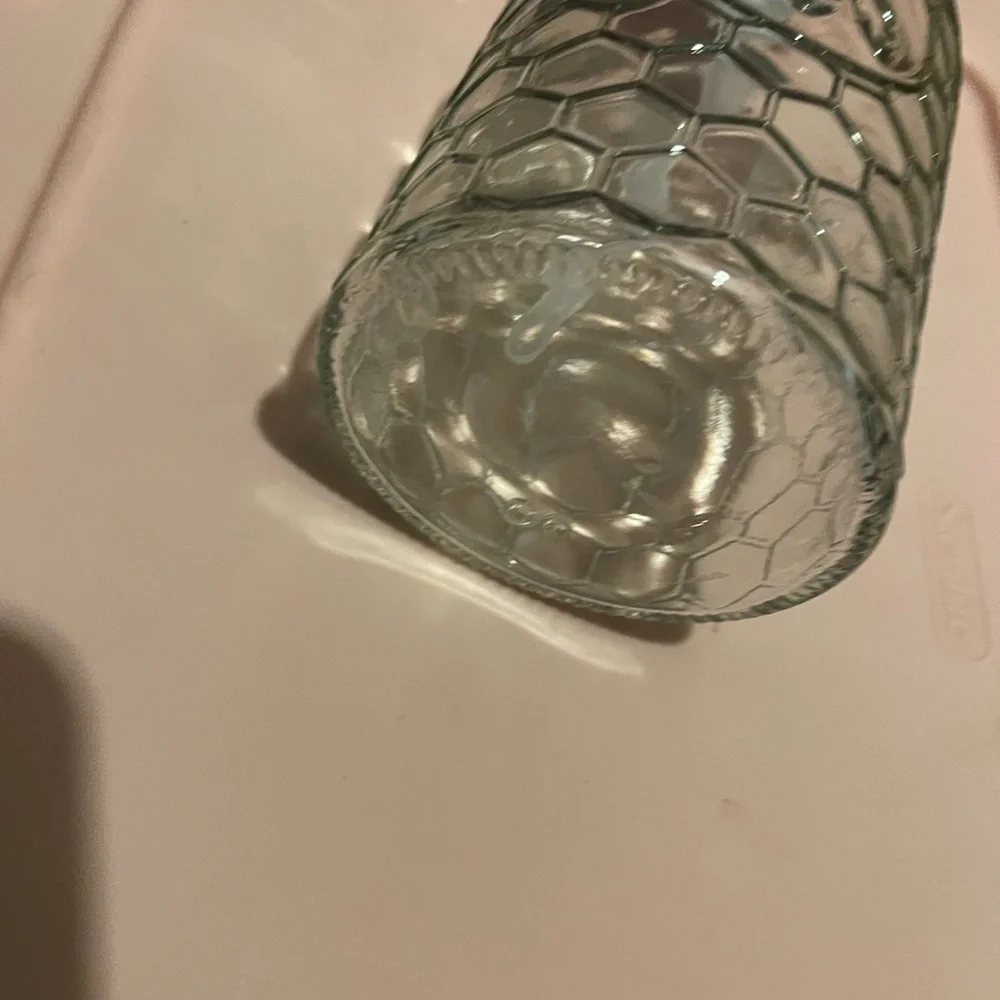 Honeycom glass decor soap dispenser